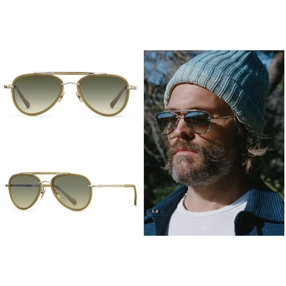 MR LEIGHT by GARRETT LEIGHT Doheny SL Sunglasses ~ Aviator Crescent 12KG NWT